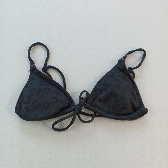 Set of 3 Swimwear Top Wired & Wireless Padded Black Print Solid Strap Adjustable - Picture 8 of 12